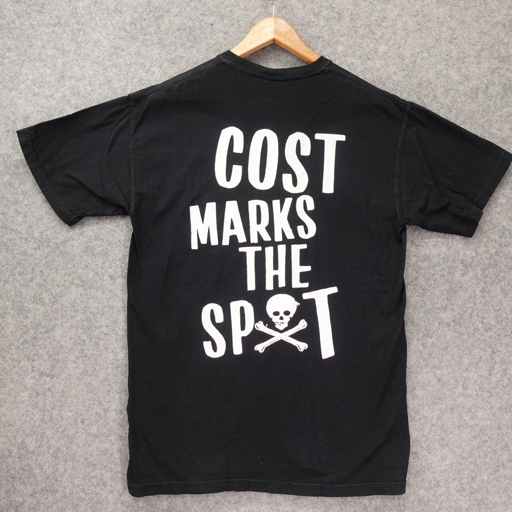 Cost Marks the Spot T Shirt ONLY NY Men MEDIUM Skull Crossbone Graphic Skate Tee